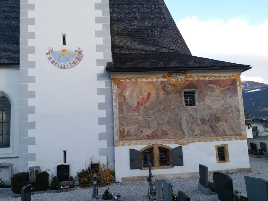 Pfaffenhofen Church Wall Painting and Sundial