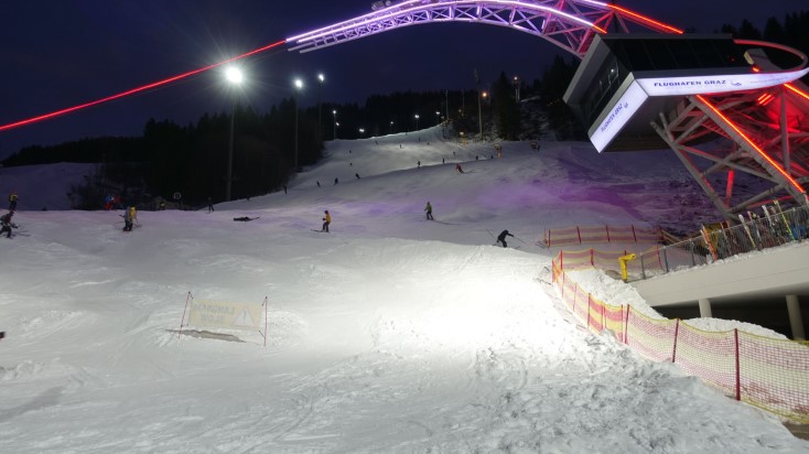 End of day ski at Schladming, Austria